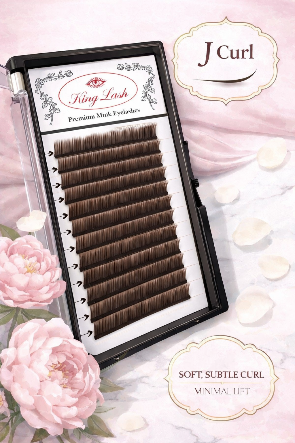 King Lash Mink Faux Lashes Type J Curl