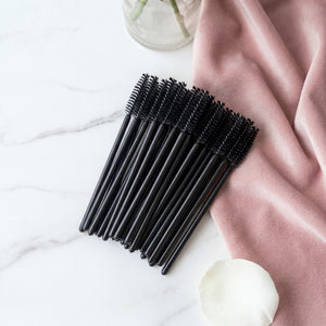 King Lash Disposable Mascara Wands – Black Lash & Brow Spoolie Brushes for Eyelash Extensions and Grooming