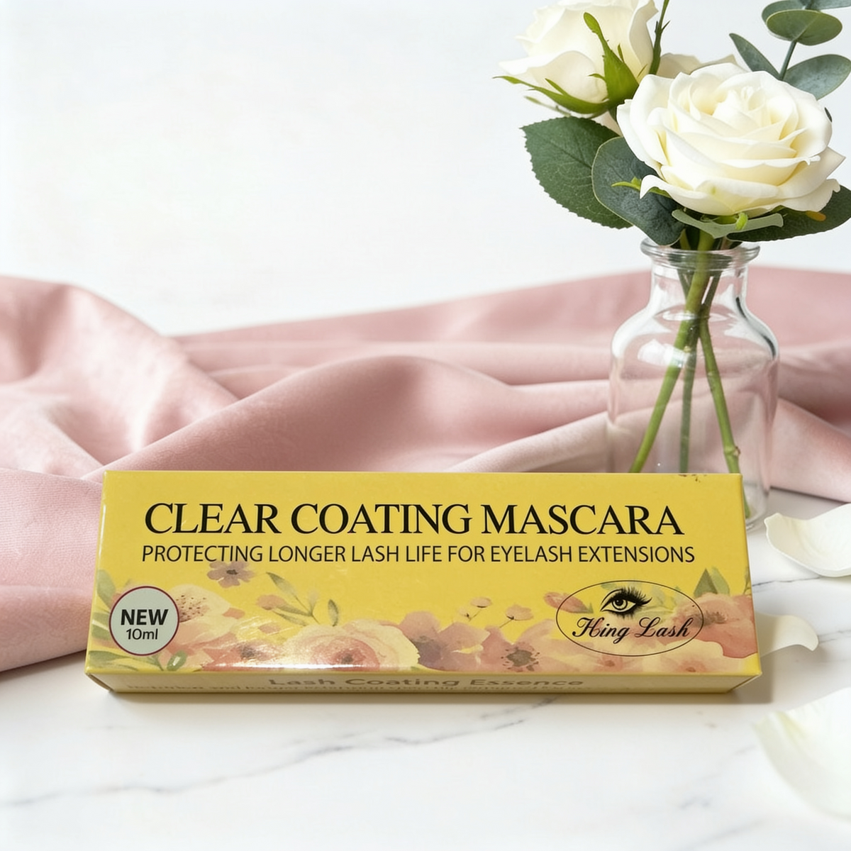 King Lash Clear Coating Mascara 10ml – Lash Coating Essence for Eyelash Extensions, Clear Lash Sealant & Aftercare Mascara