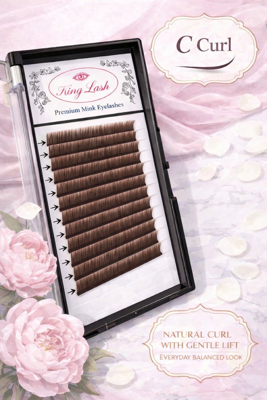 King Lash Mink Faux Lashes Type C Curl