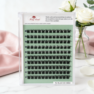 King Lash No. 22 D Curl Premade Lash Fans