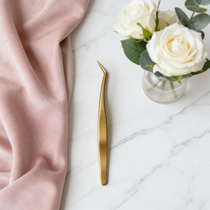 King Lash — Gold Curved Volume Tweezer