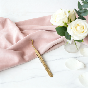 King Lash — Gold Curved Tweezer with Measuring Scale